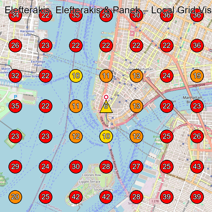 Elefterakis, Elefterakis & Panek GeoGrid visibility map for Personal Injury Attorney in New York